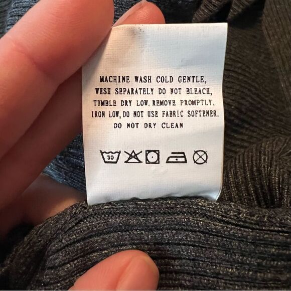 NWT! Rocorose grey ribbed sweater midi dress - Picture 6 of 9